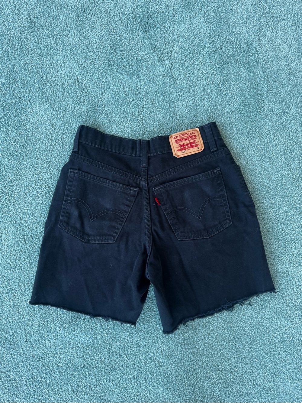 Rare Vintage Levi’s 512 Black Denim Cutoff Shorts